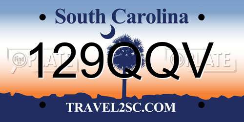 129QQV South Carolina License Plate