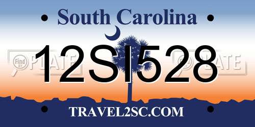 12SI528 South Carolina License Plate