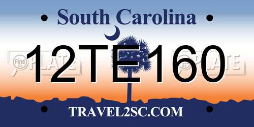 12TE160 South Carolina License Plate
