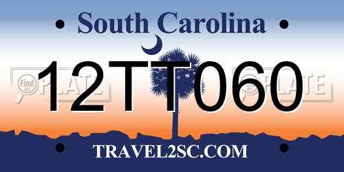 12TT060 South Carolina License Plate