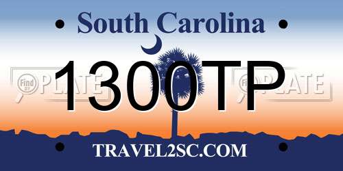 1300TP South Carolina License Plate