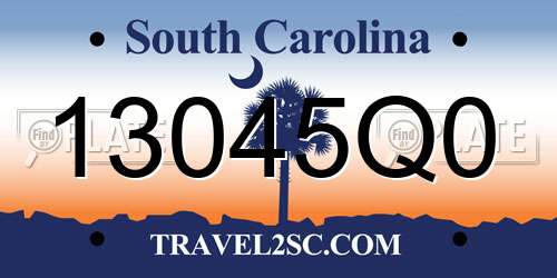 13045Q0 South Carolina License Plate