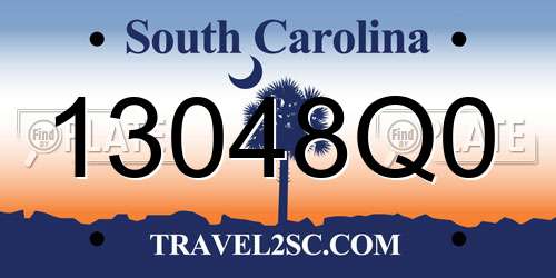 13048Q0 South Carolina License Plate