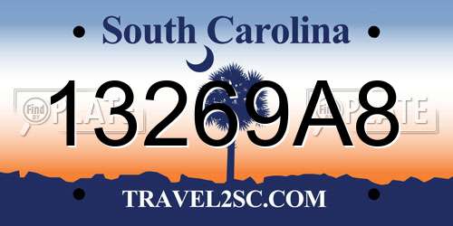 13269A8 South Carolina License Plate