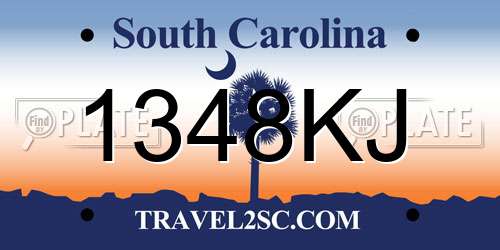 1348KJ South Carolina License Plate