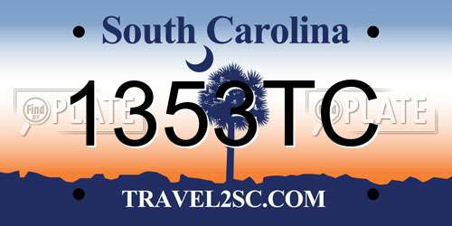 1353TC South Carolina License Plate