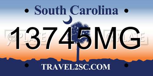 13745MG South Carolina License Plate