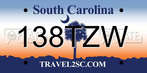 138TZW South Carolina License Plate