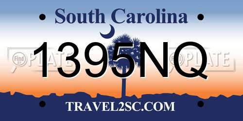 1395NQ South Carolina License Plate