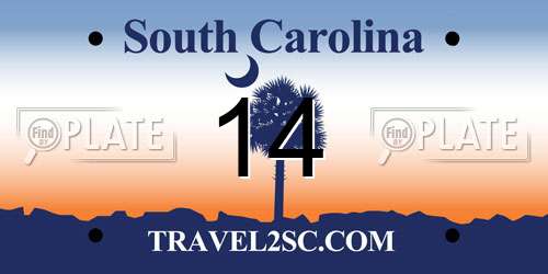 14 South Carolina License Plate