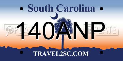 140ANP South Carolina License Plate