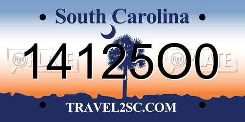14125O0 South Carolina License Plate