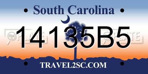14135B5 South Carolina License Plate