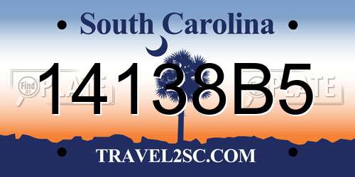 14138B5 South Carolina License Plate