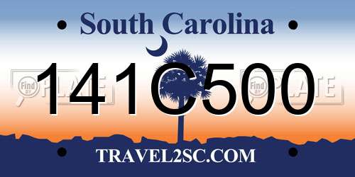 141C500 South Carolina License Plate
