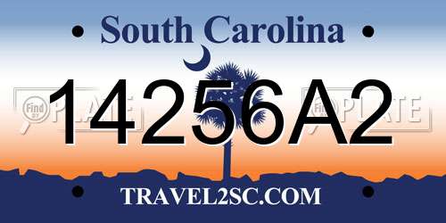 14256A2 South Carolina License Plate