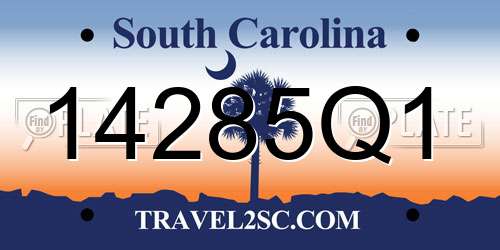 14285Q1 South Carolina License Plate