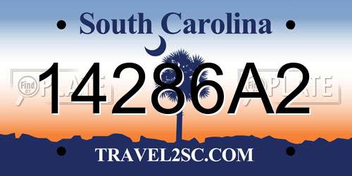 14286A2 South Carolina License Plate