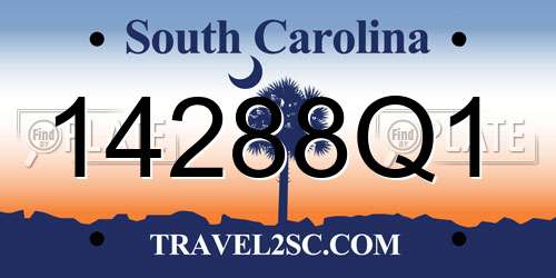 14288Q1 South Carolina License Plate