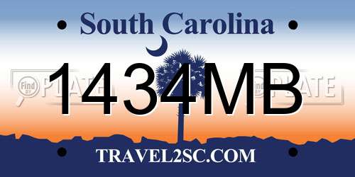 1434MB South Carolina License Plate