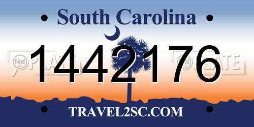 1442176 South Carolina License Plate