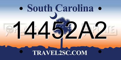 14452A2 South Carolina License Plate