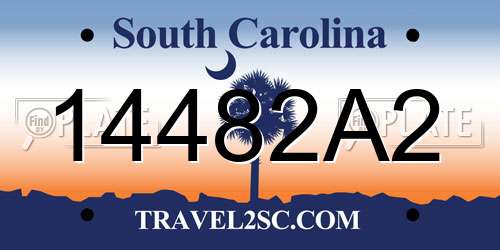 14482A2 South Carolina License Plate