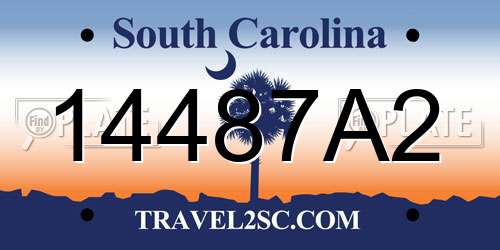 14487A2 South Carolina License Plate