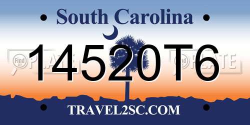 14520T6 South Carolina License Plate