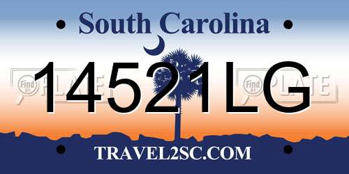 14521LG South Carolina License Plate