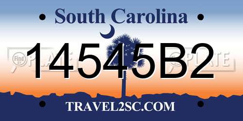 14545B2 South Carolina License Plate