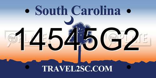 14545G2 South Carolina License Plate