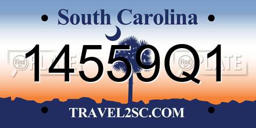 14559Q1 South Carolina License Plate