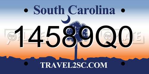 14589Q0 South Carolina License Plate