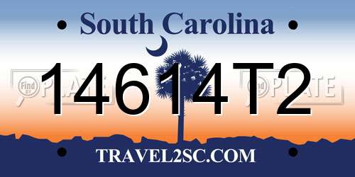 14614T2 South Carolina License Plate