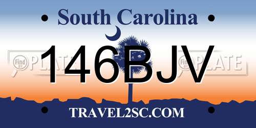146BJV South Carolina License Plate