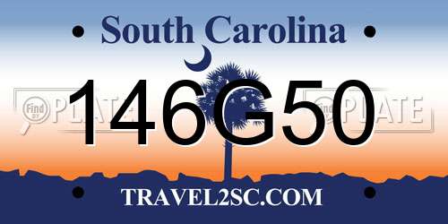 146G50 South Carolina License Plate