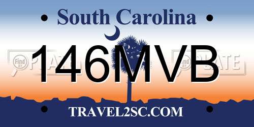 146MVB South Carolina License Plate