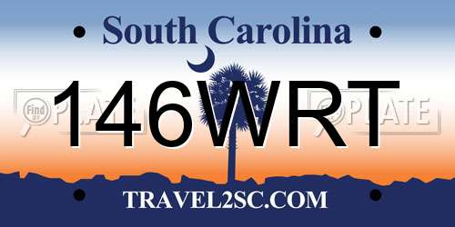 146WRT South Carolina License Plate