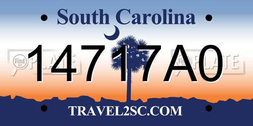 14717A0 South Carolina License Plate