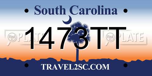 1473TT South Carolina License Plate