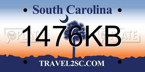 1476KB South Carolina License Plate