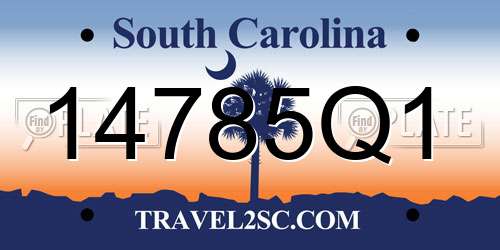 14785Q1 South Carolina License Plate