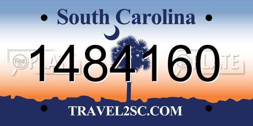 1484160 South Carolina License Plate