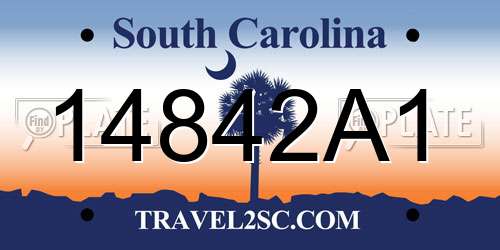14842A1 South Carolina License Plate