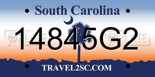 14845G2 South Carolina License Plate