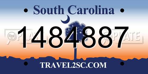 1484887 South Carolina License Plate