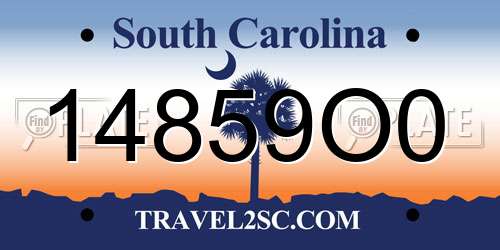 14859O0 South Carolina License Plate