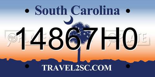 14867H0 South Carolina License Plate