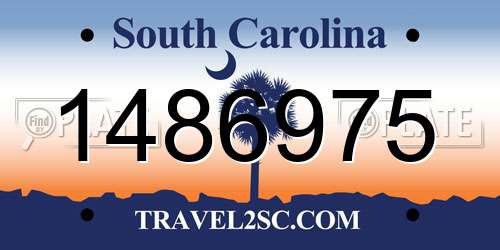 1486975 South Carolina License Plate
